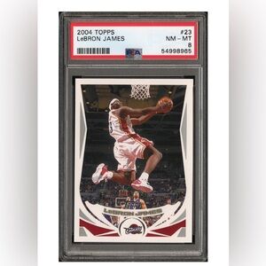2004-05 Topps Lebron James #23 / Cleveland Cavs / 2nd Year / NM-MT PSA 8